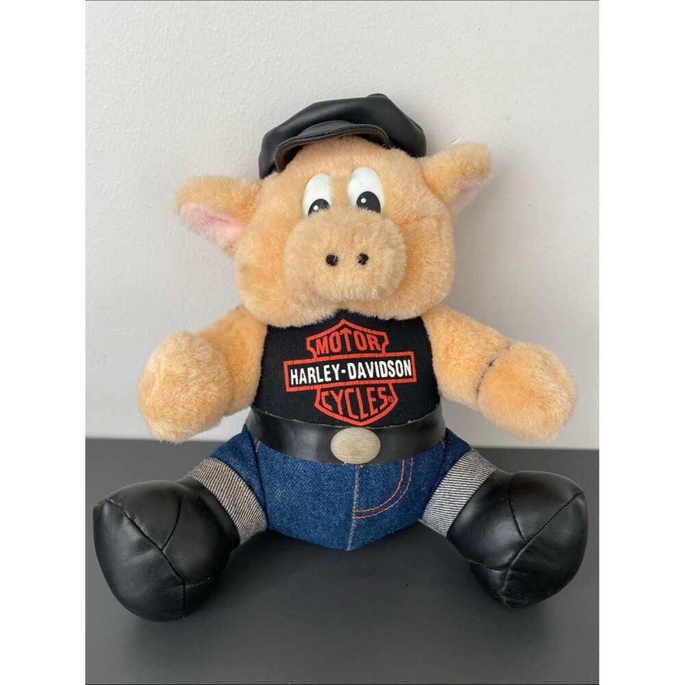 VTG 90s Harley-Davidson "Road Hog" Plush Stuffed Animal Collectible